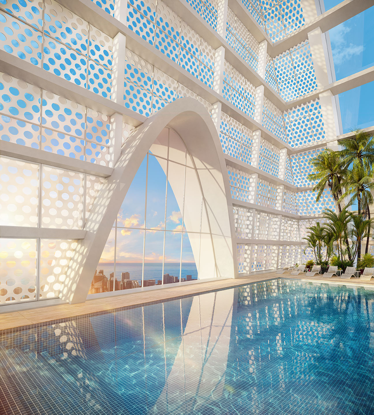 An unique from Okan Tower Pool